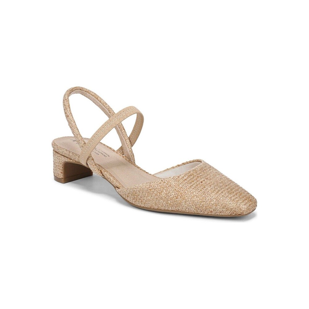 NWOB LifeStride Lainey Pump Natural Tan Woven Strappy Sandal - Size 8W